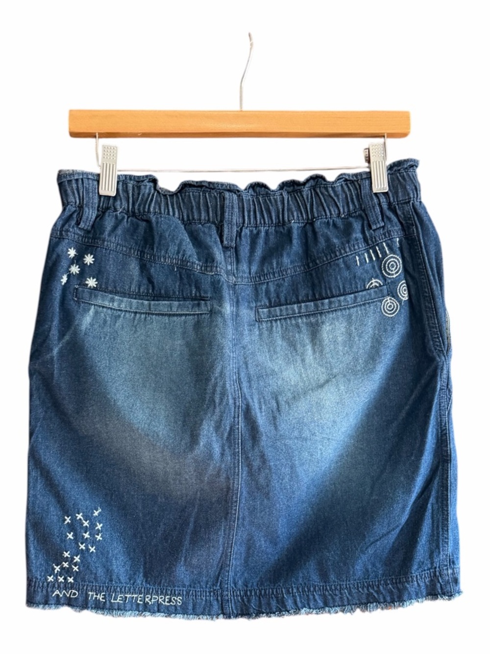 ANTHROPOLOGIE PILCRO Patchwork Denim Mini Skirt M - Picture 7 of 16